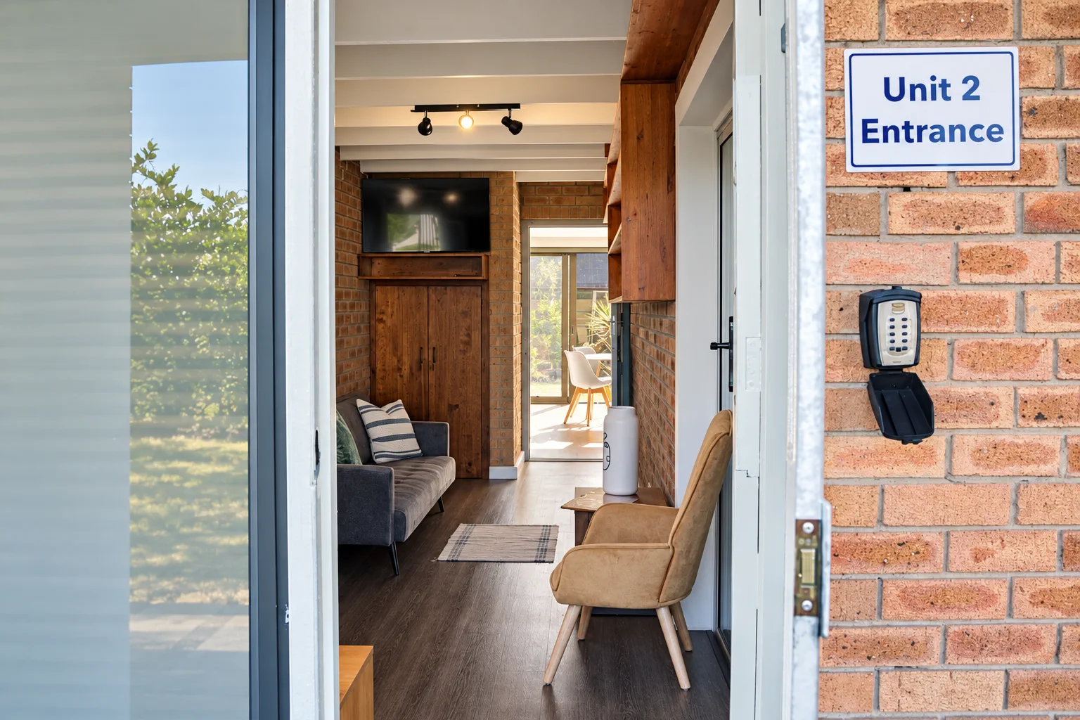 Private entrance to Unit 2