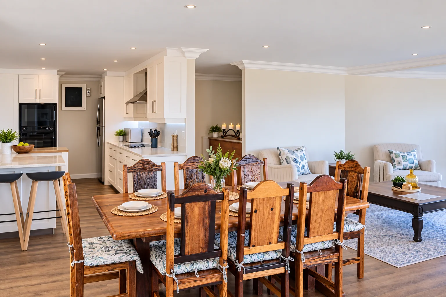 Dining table and sitting area