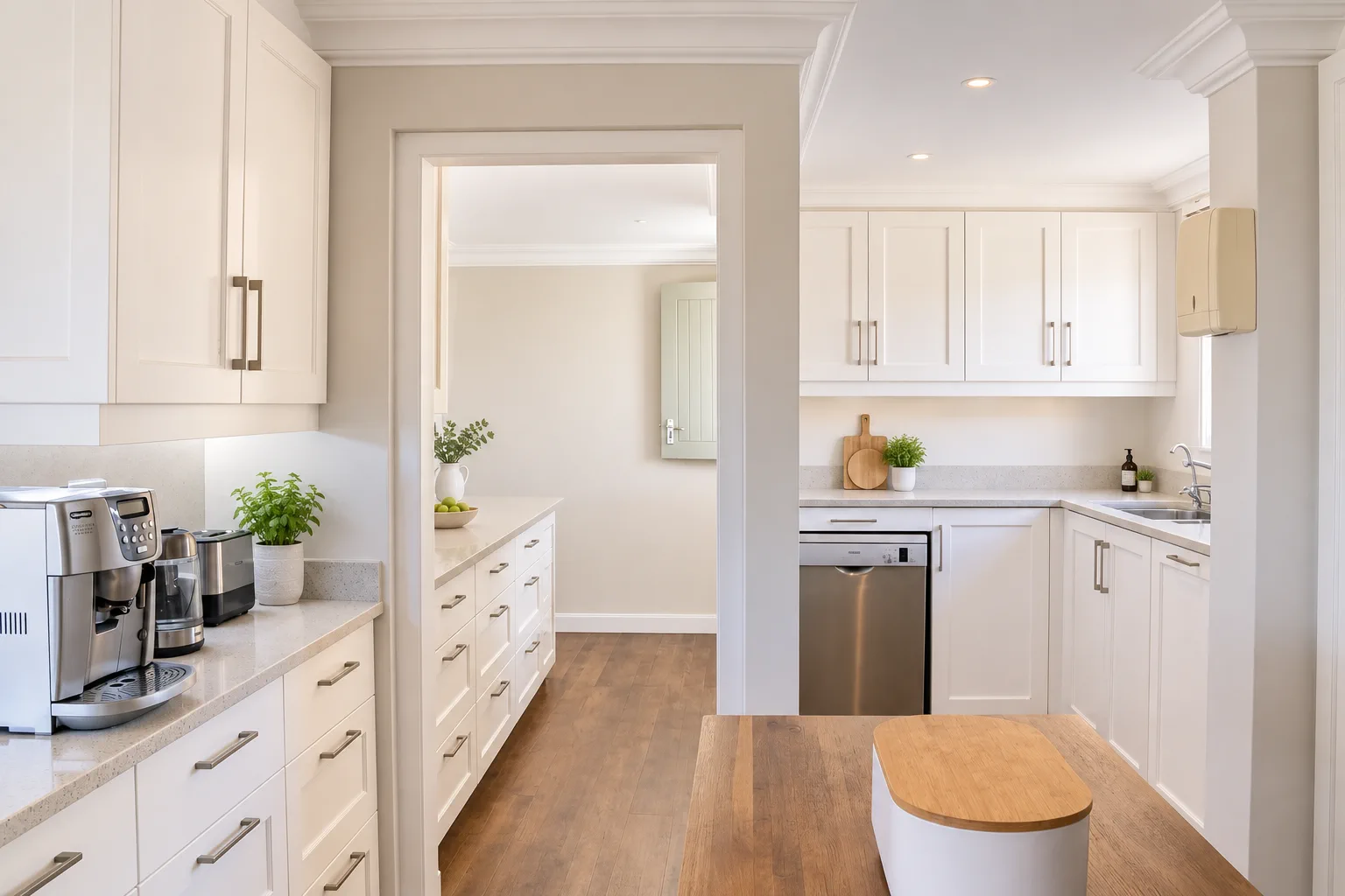 Sea View Apartment, Scullery and passage off the kitchen